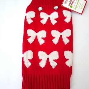 Simply dog, dog sweater, puppy sweater, knit red sz S